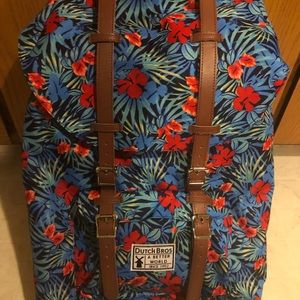 Dutch bros floral backpack.